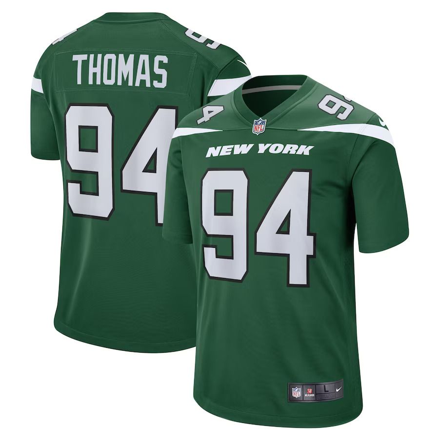 Men New York Jets #94 Solomon Thomas Nike Gotham Green Game NFL Jersey->new york jets->NFL Jersey